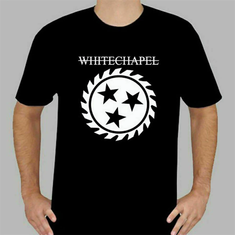 Новый Whitechapel Deathcore Логотип рок группы Футболка Free Бесплатная стильная