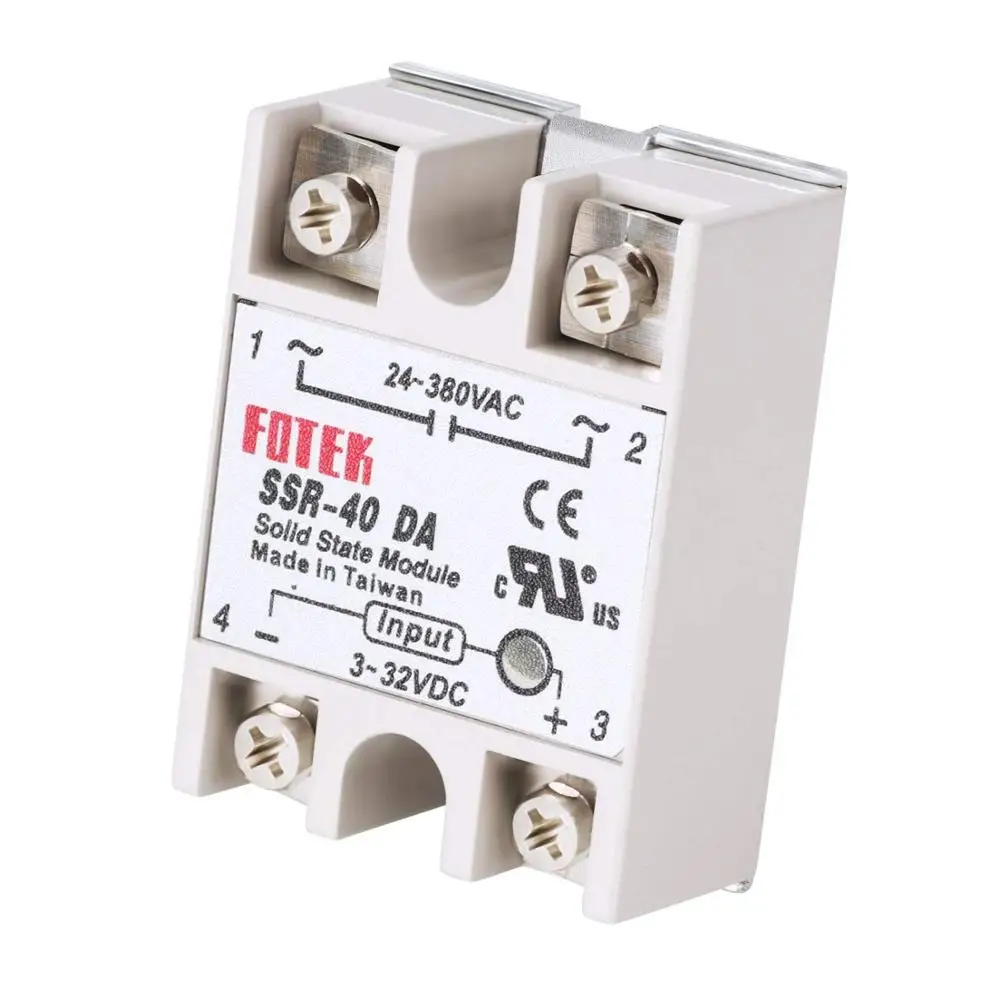 

Solid State Relay SSR-40DA dc-ac 40A actually 3-32V dc 24 -380V AC SSR relay No Protection SSR-40DA