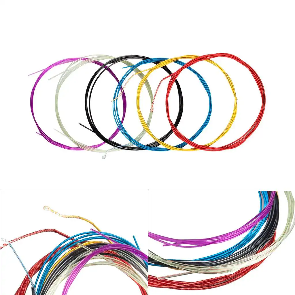 

Alices Acoustic Guitar Strings A107-C Plated Steel Steel Core 6 Strings Colorful Coated Copper Alloy Wound 028-043 Inch