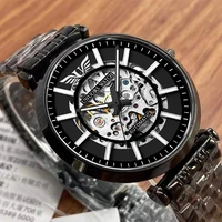 unours 2021 new mens watch business fashion automatic watch luxurious steel strap wristwatch for men gift for father relogio
