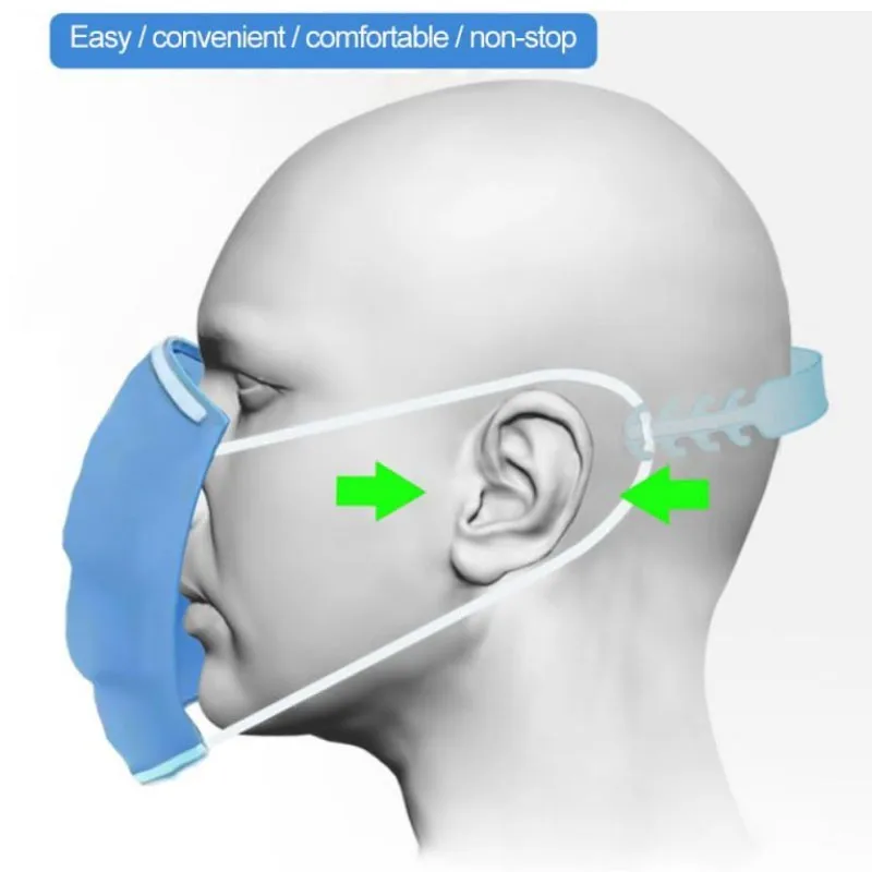 Silicone Mask Extender Strap Holder Extension Ear Hook Protector Children Adjustable Anti-Slip Face Masks Pain Relieved | Дом и сад