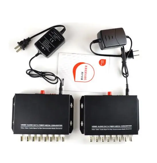 Free Shipping 8 Channel Analog Video Optical Fiber Media Converter Transmitter Receiver for Security System CCTV Cameras | Мобильные
