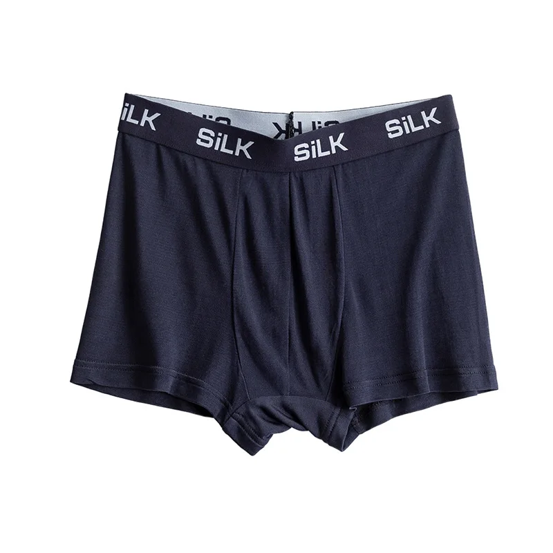 Flame of dream Silk Men's Silk Underwear Middle Waist Sports Boxers Comfortable Loose Breathable Men's Panties 21-888