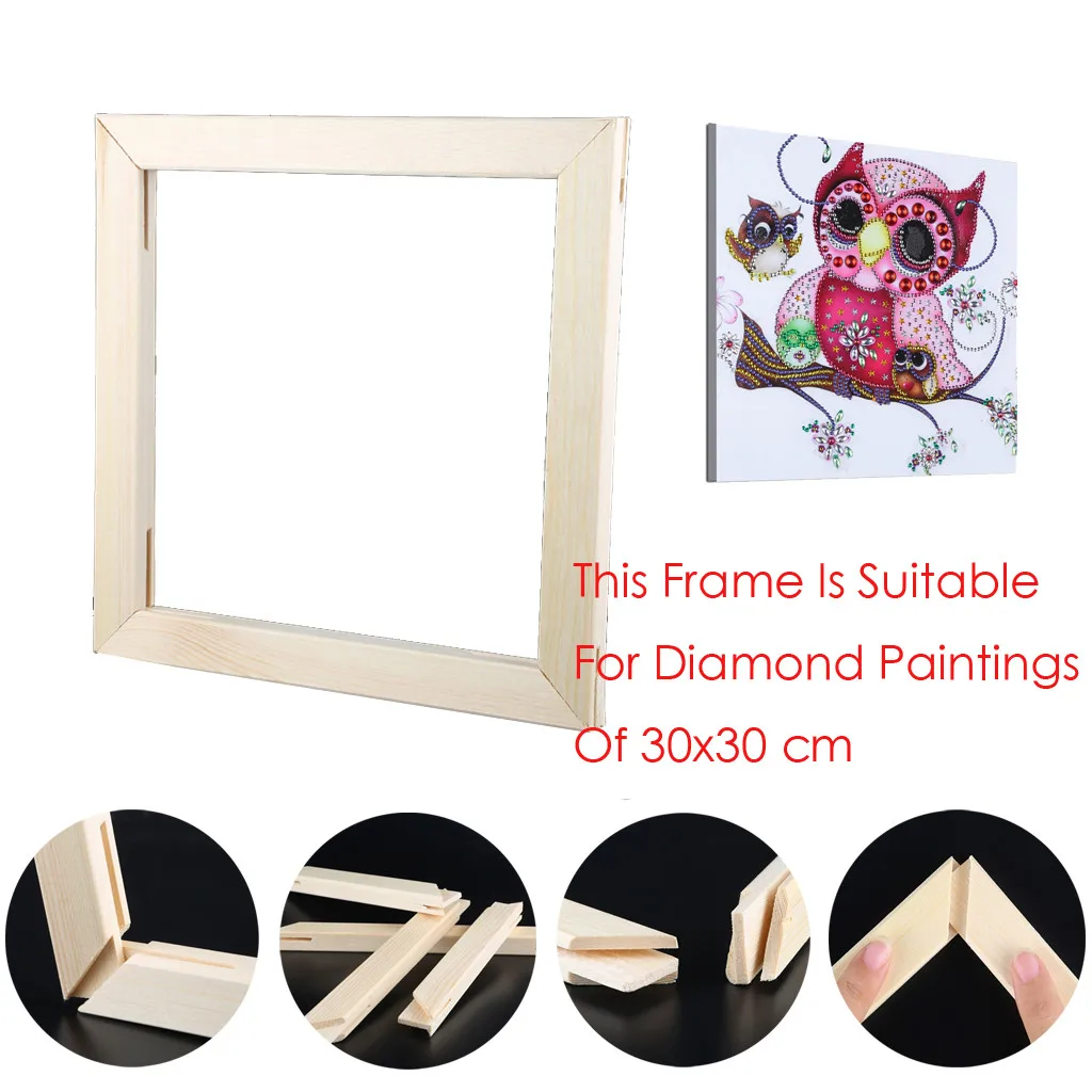 5D DIY Diamond Painting Frame Photo Picture Cross Stitch Embroidery Wooden Canvas Frames | Дом и сад