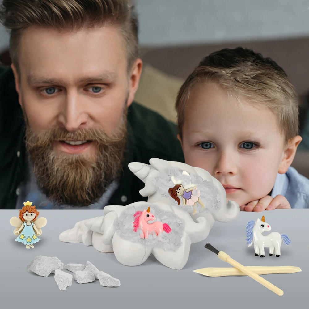 

12 pcs Set Mermaid Dig Kit Unicorn Game Craft Toys Archaeology Excavation DIY Toys for Children Educational Science Toy