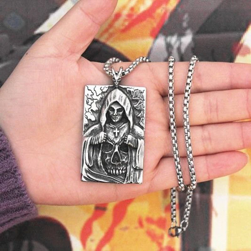 Мужская цепочка с подвеской в виде черепа Креста смерти | Украшения и аксессуары