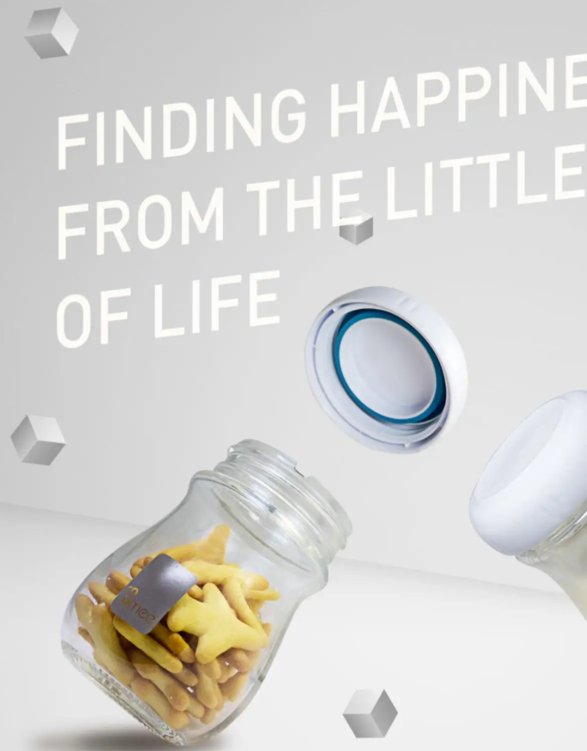 Оригинальная стеклянная Детская Бутылочка UMEE с защитой от коликов|Бутылки| |