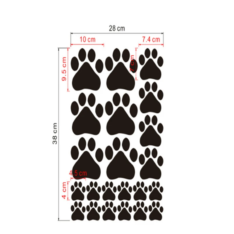 

Funny Dog Cat Paw Wall Stickers For Kids Room Bedroom Decal Cabinet Door Food Dish Kitchen Bowl Car Sticker Home Decor