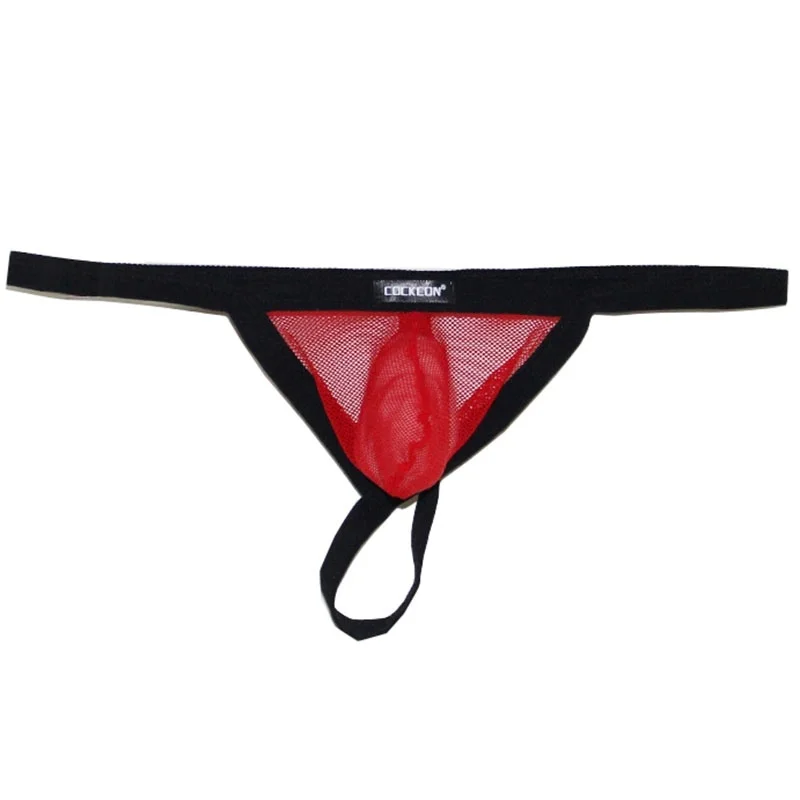 Прозрачные сетчатые мужские стринги прозрачное Мужское нижнее белье