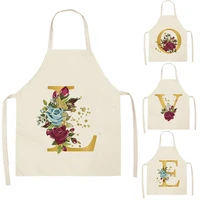 yesllow kids letter apron flowers aprons suitable for home cooking children painting anti dirty apron