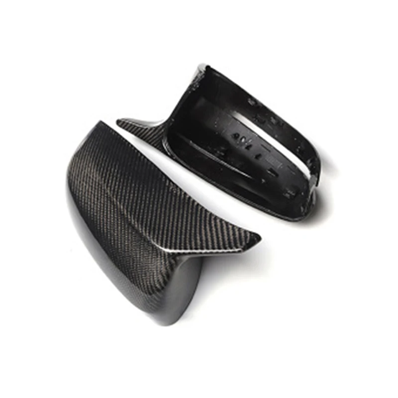 carbon fiber blackwhite replacement rearview side mirror covers cap for bmw g30 g31 g11 g12 g14 g15 8 7 5 series 2018 2019 2020 free global shipping