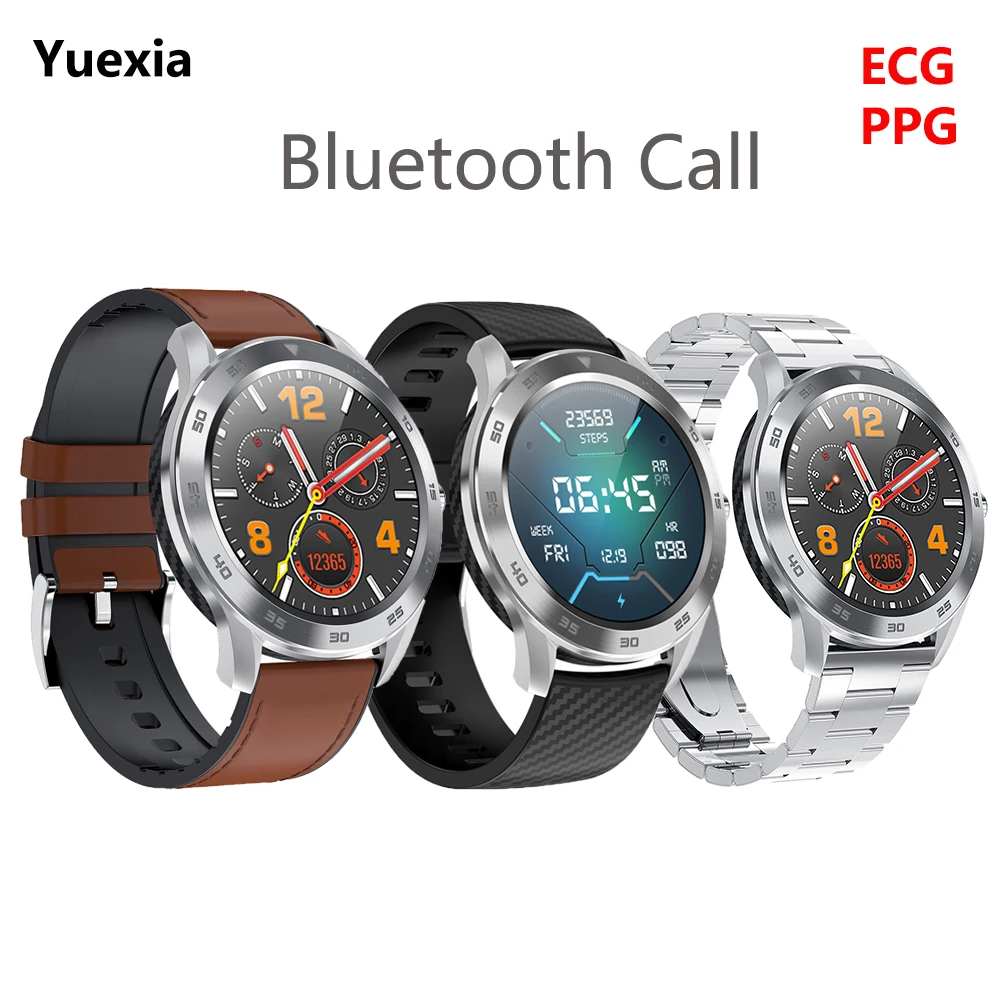 Смарт-часы Yuexia с Bluetooth и функцией вызова IP68 водонепроницаемые 1 3 Полный Круглый HD