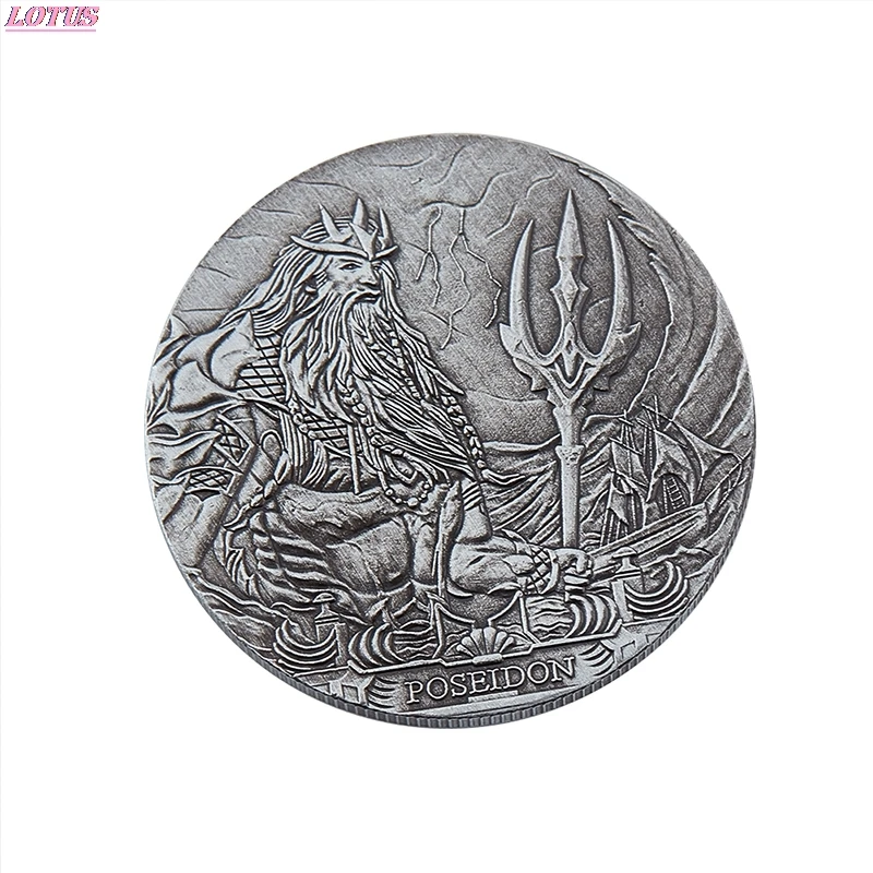 

Hotsale King of Posideon Coin Silver Gold Plated Coins Metal Souvenir Gifts 1PC