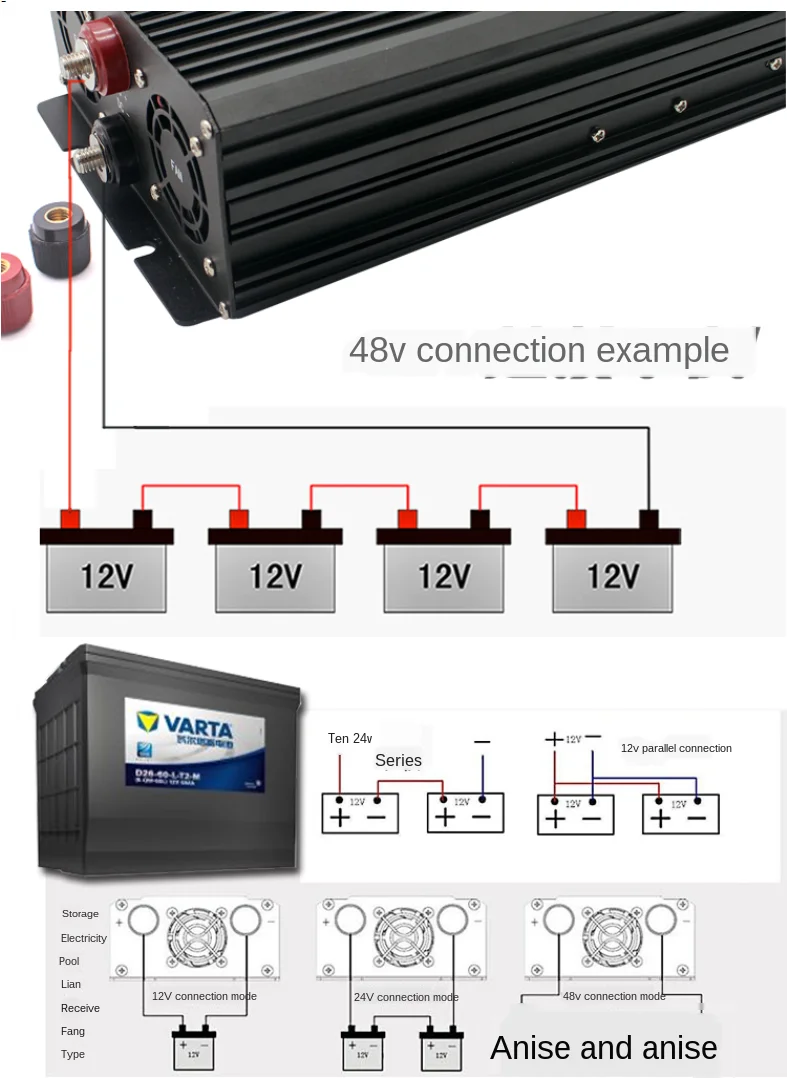 Высокой мощности инвертор 12V24V48V60V до 220V 1500W 1600W 2200W 3000W 4000W 5000W 6000W фары для