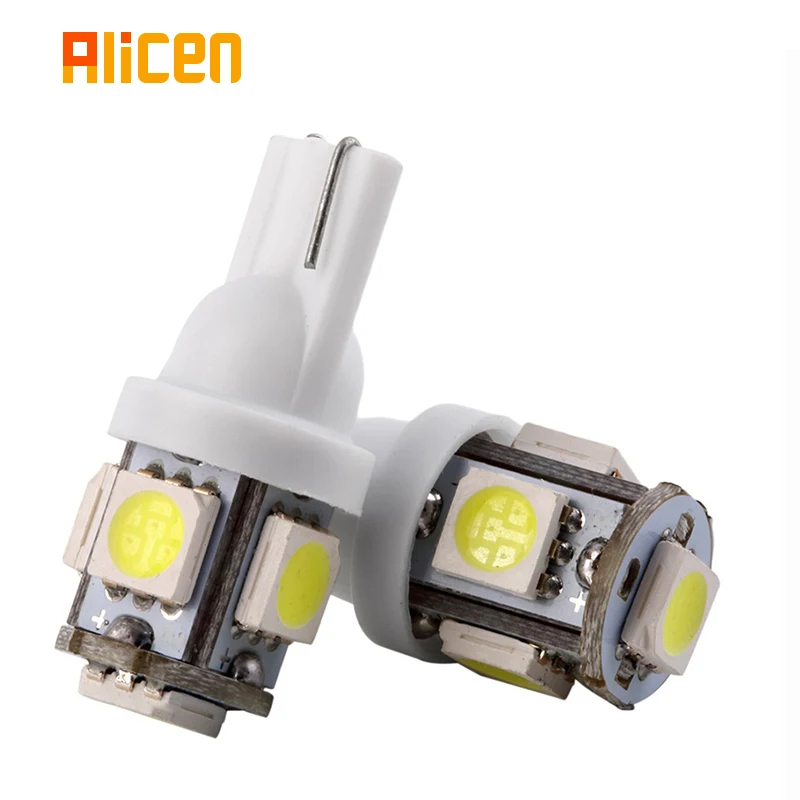T10 194 168 W5W 360 градусов Клин 5050 5 SMD СВЕТОДИОДНЫЙ ксеноновый Белый Автомобильный