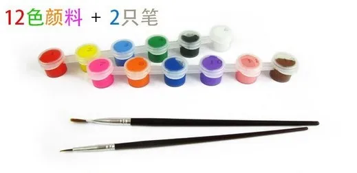 Набор для рисования маслом 12 цветов/набор 2 синих кисти|acrylic paint|paint acrylacrylic paint for