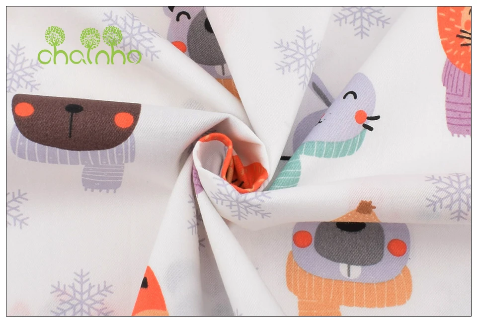 Chainho, Jungle animals Series, печатная саржевая хлопковая ткань, для поделок шитья, простыня для детей и малышей, подушка, материал, полметра