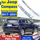 Подоконная Накладкавнутренний и внешний створчатый распашный дверь подоконник заднего бампера протектор Порог для Jeep Compass 2017-2021 стайлинга автомобилей