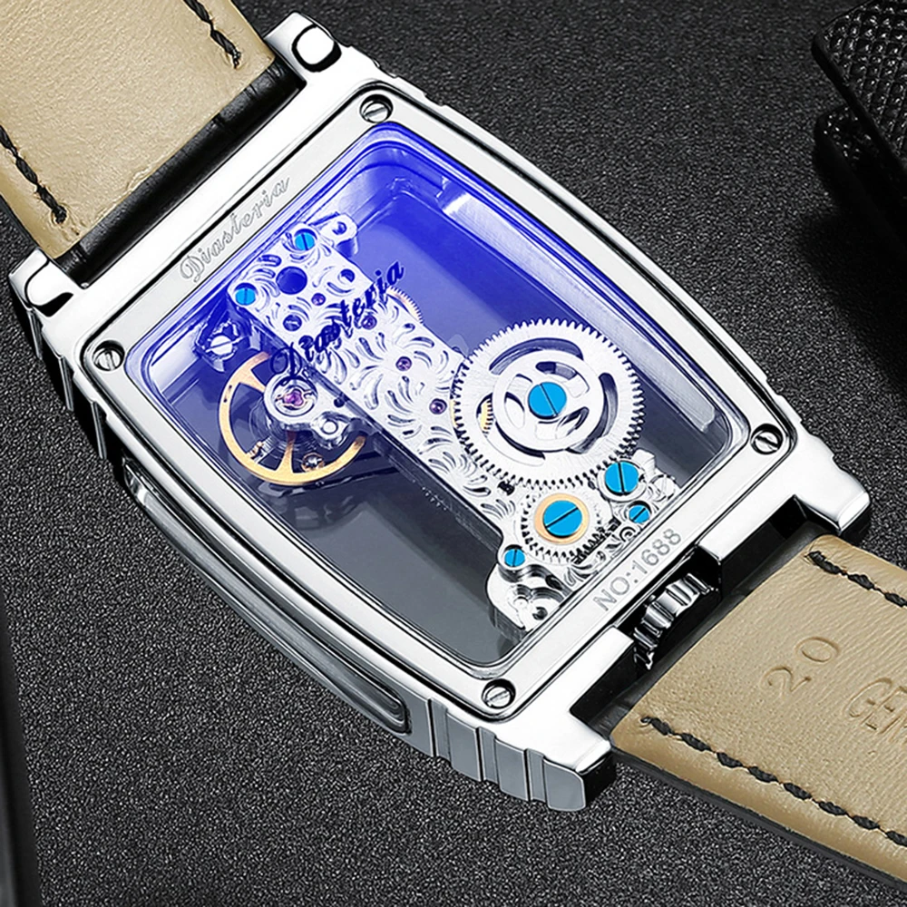Transparent Hollow Tourbillon Automatic Mechanical Watch Men Fashion Stainless Steel Watches Mens Waterproof Wristwatch New 2019 | Наручные