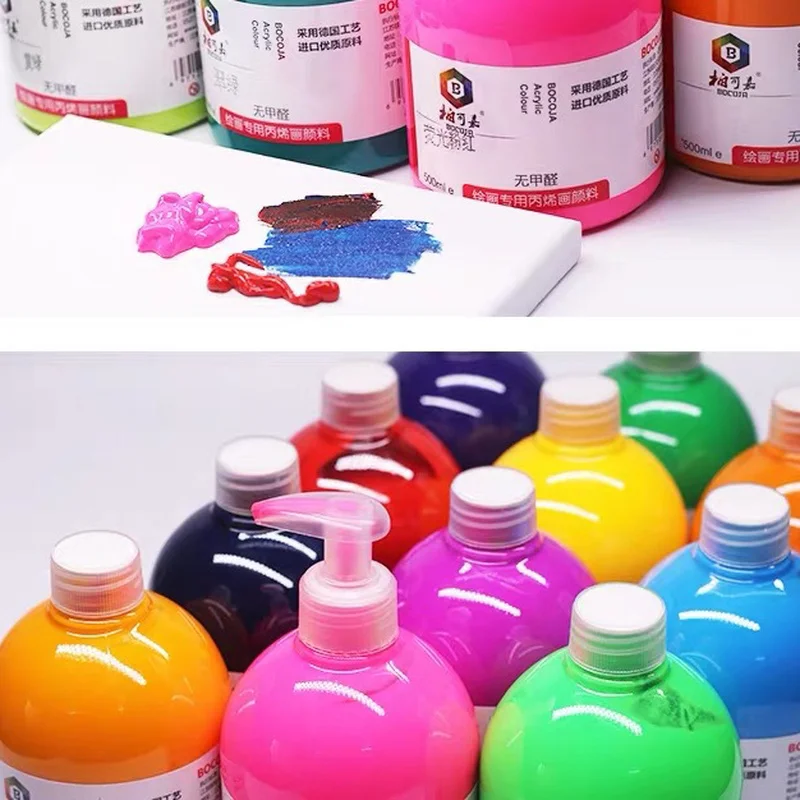 Пигмент для акриловой краски 500 мл/бутылка 24 цвета | Канцтовары офиса и дома