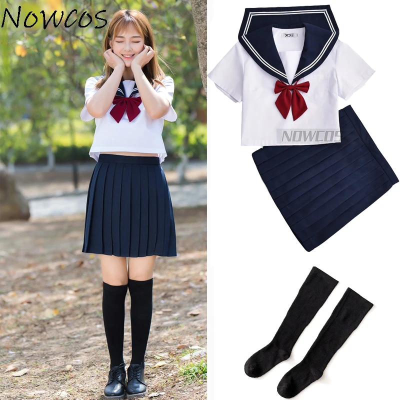 

High Quality Navy Sailor School Uniform School Girl Uniforms Novelty Women Cosplay Costume Cheerleader Clothing