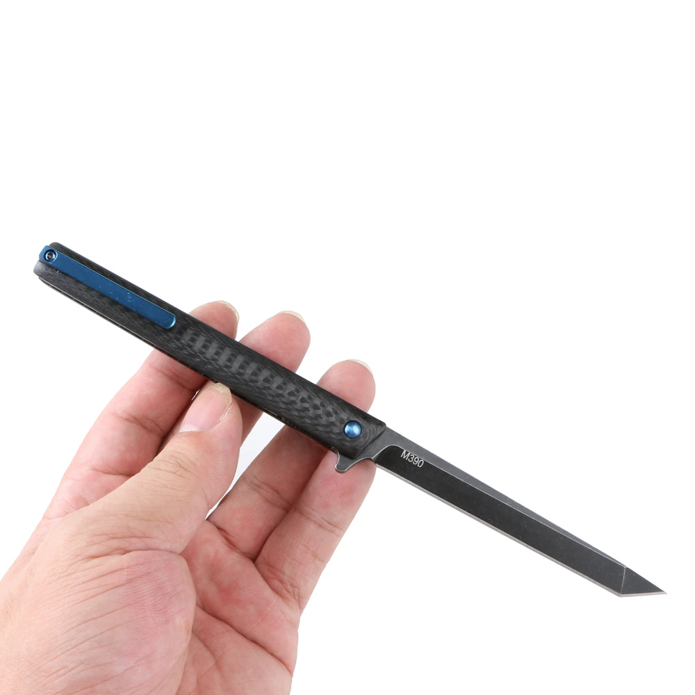 Карманный складной нож из углеродного волокна сталь M390 походные охотничьи
