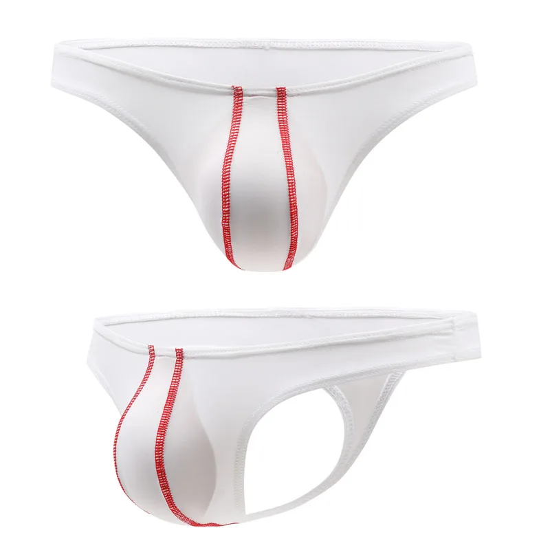8PCS Mens Low Rise Ice Silk Sexy Mini Thong Bikini Briefs Transparent Men Panties Briefs Soft Comfortable Gay Men Slip Underwear