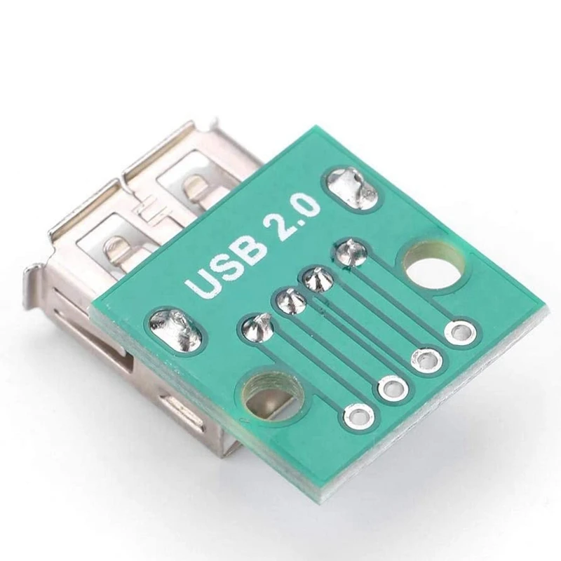 

10 Pieces of USB Adapter Board, 2.54mm USB to DIP Adapter Board USB Type A Adapter Board, 4-Pin Pin Board