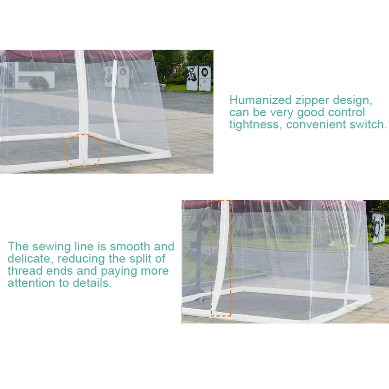 

300x300x230cm Outdoor Mosquito Net Umbrella Home Bed Roman Umbrella Mesh Netting Mosquito Insect Net Double-door Umbrella Tent