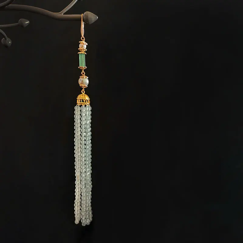 

Подвеска женская в античном стиле, Ципао из натуральных кристаллов