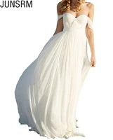 new sweetheart simple boho chiffon beach wedding dresses floor length wedding gown bride dress