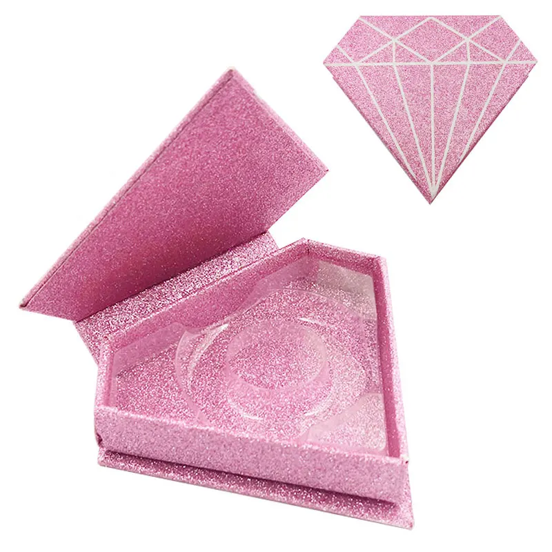 

Iflovedekd wholesale private label10/20/30/40pcs Diamond box custom lash boxes packaging 25mm mink lashes lash cases bulk