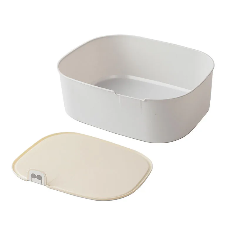 oval Beige 1 lid Бытовая пластиковая коробка для хранения нижнего белья с отметкой отсек шкаф Органайзер с крышкой для нижнего белья носки - Цвет: oval Beige 1 lid