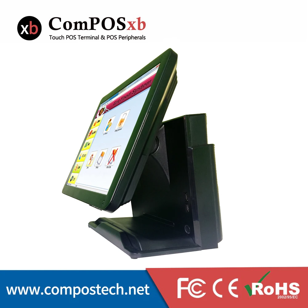 Низкая цена 1037U 2G 32GB 15 &quotсенсорный Ресторан Windows 7 тестовая версия OS POS Компьютер с