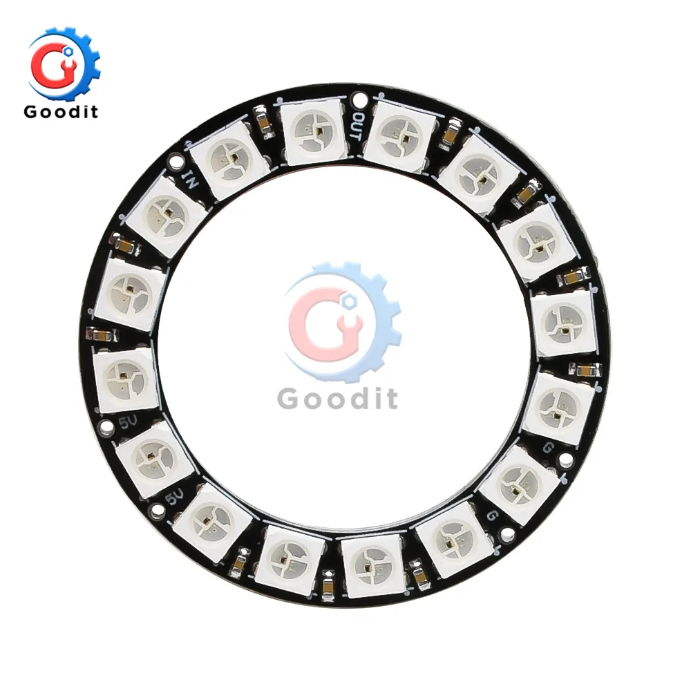 Светодиодная печатная плата WS2812 WS2812B RGB SK6812 RGBW 5050 8/16/25 бит матричная панель 5x5