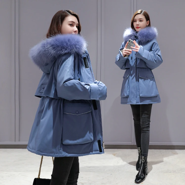 Женская куртка с капюшоном donna черная теплая хлопковая парка искусственным мехом