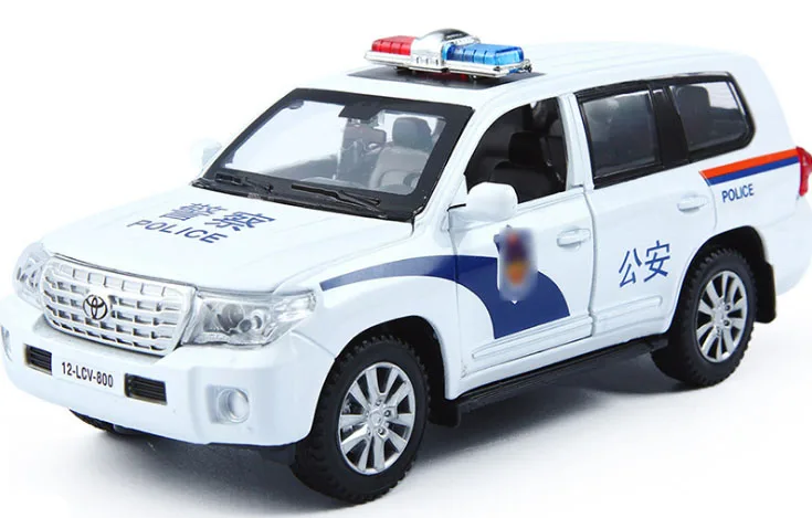 Высокая имитация 1:32 автомобилей Toyota LAND CRUISER литые под давлением модели автомобилей игрушки с вытягивающимся назад звуковым светом для детей Детские игрушки