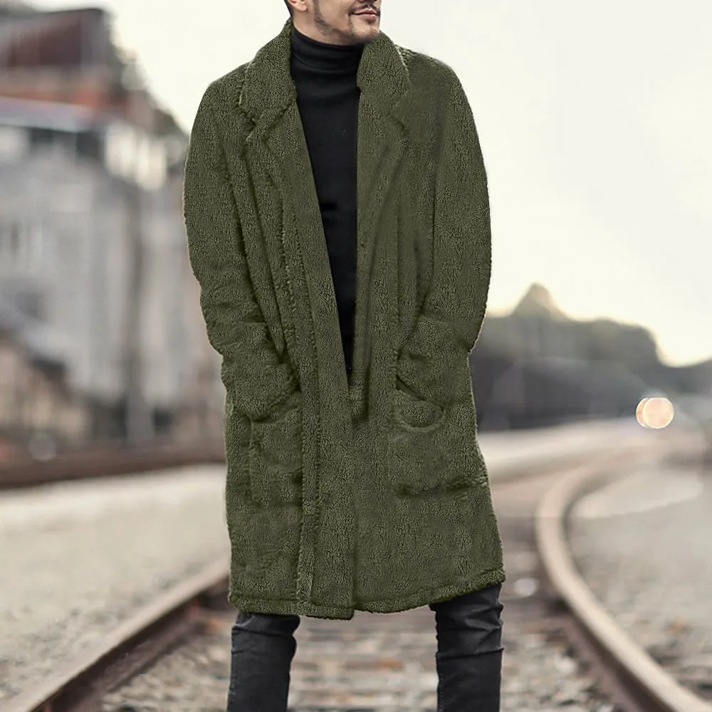 JAYCOSIN Мужская куртка модный свободный толстый зимний теплый плюшевый кардиган