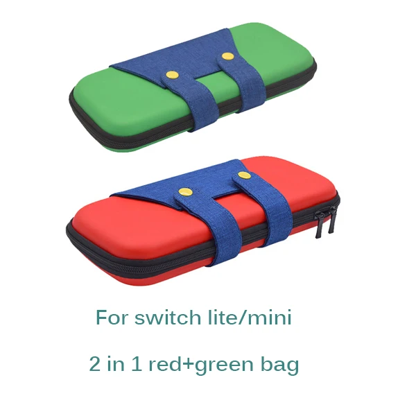 red green 3 в 1 чехол для nintendo Switch Lite, сумка для переноски, мини-протектор, чехол для nintendo Switch, мини-аксессуары, стеклянная пленка для хранения - Цвет: red green