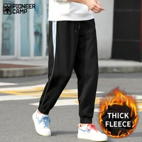 pioneer camp winter thick trousers for men warm fleece 100 cotton fashion oversize sweatpants for male azr030006