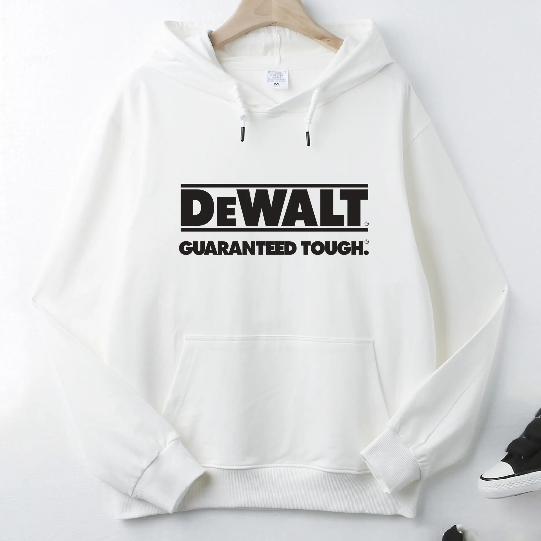 

European DeWalt Autumn Black Brand unisex Limitied Edition Top Hoodie Mens Fashion wool Clothing Sweatshirt Pullover Asian size
