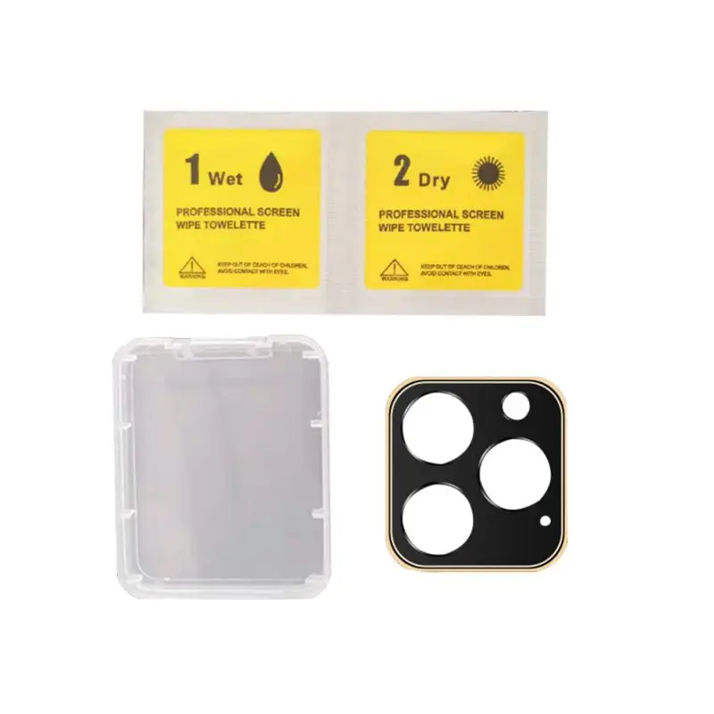 Черное/золотое/серебряное алюминиевое жесткое стекло для задней камеры телефона