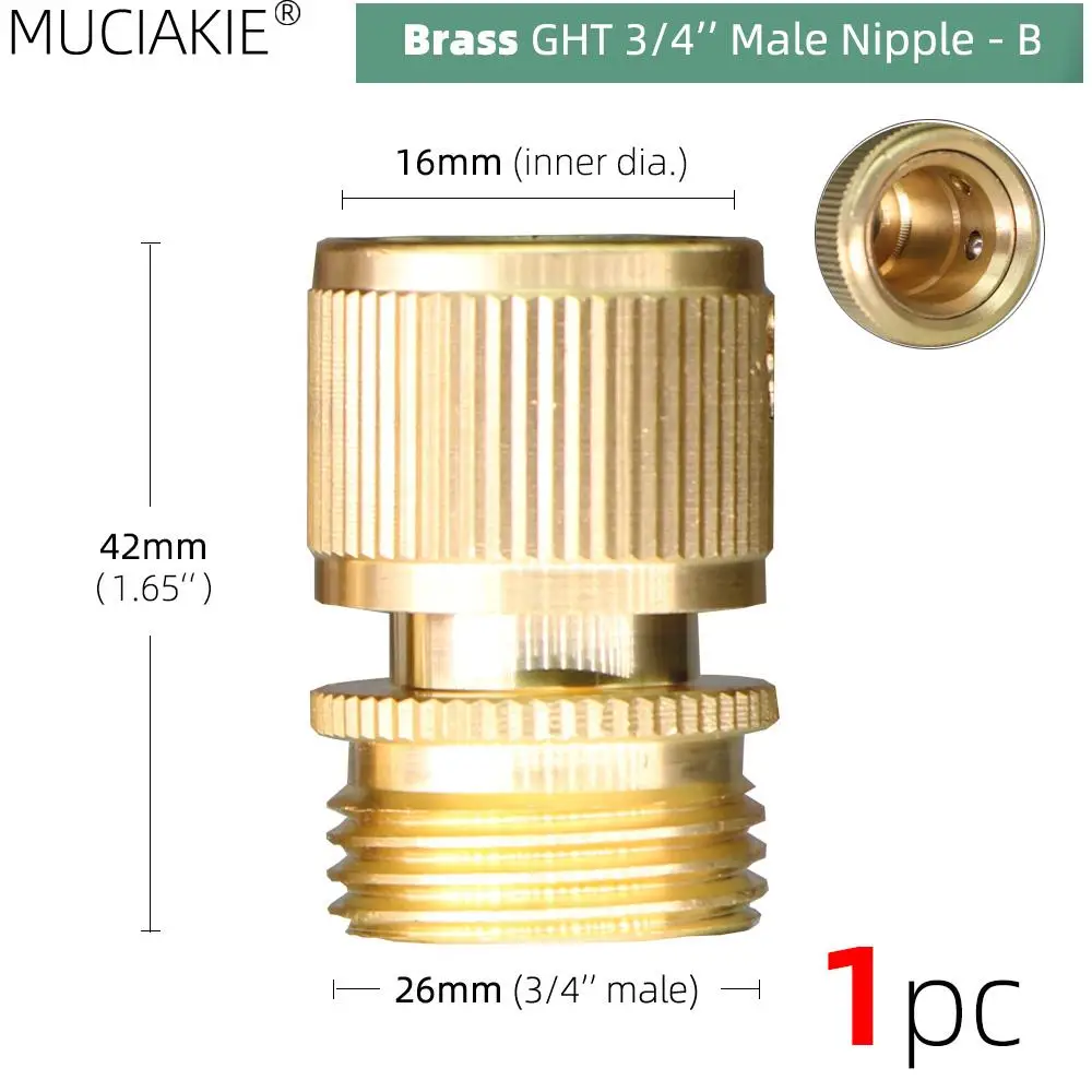 

Соединители для садового шланга MUCIAKIE, металлические, 3/4 дюйма