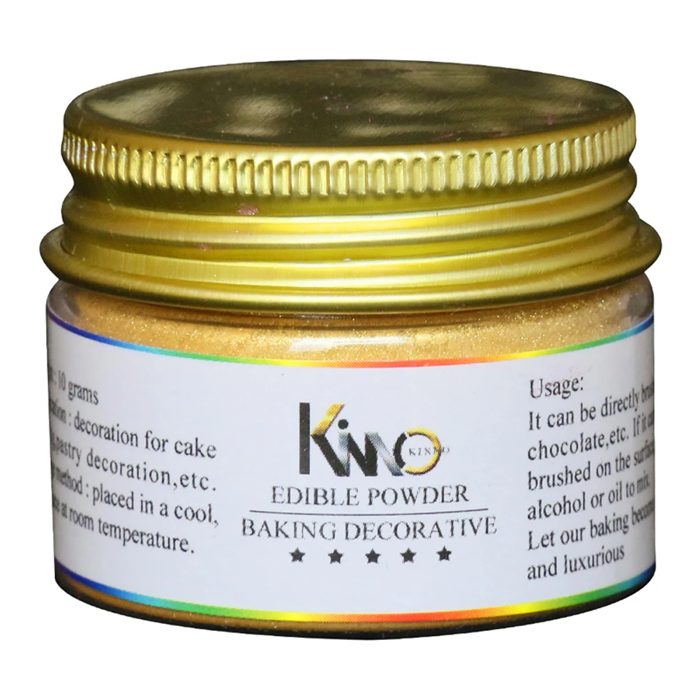 Золотой съедобный пищевой порошок краситель для украшения торта хлеба шоколада