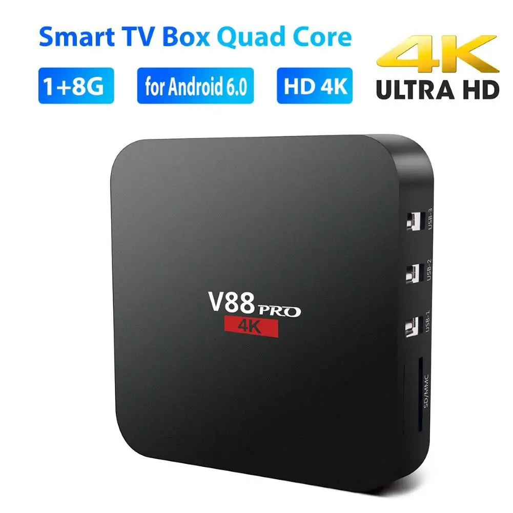 

1+8G Smart TV Box Quad Core WiFi 1GB 8GB HD 4K Set-Top Media Player Set Top Box TV Receivers For Android 6.0