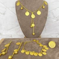 moda et%c3%adope bowknot dubai conjuntos de j%c3%b3ias para as mulheres colar pulseira brincos anel cor ouro colar africano presentes de c