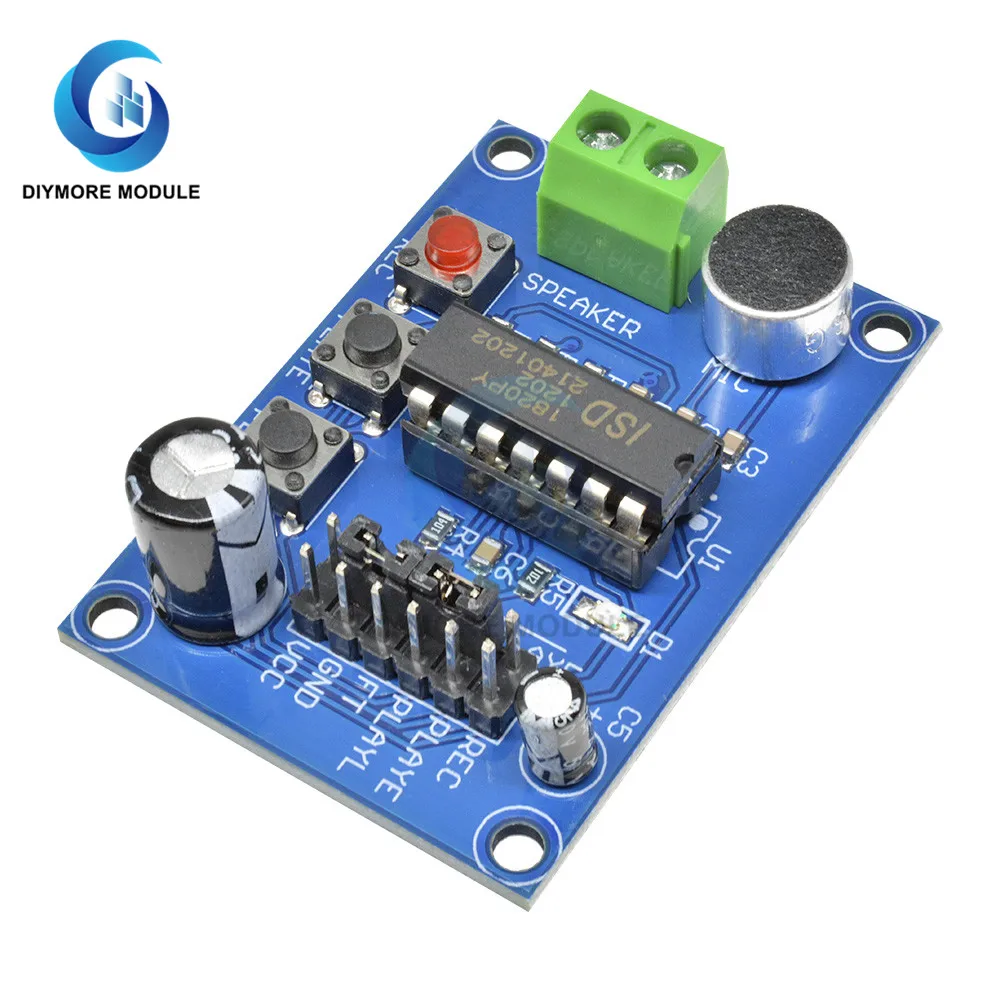 ISD1820 Voice Module DC3-5V 10s Sound Voice Recording Loop/J