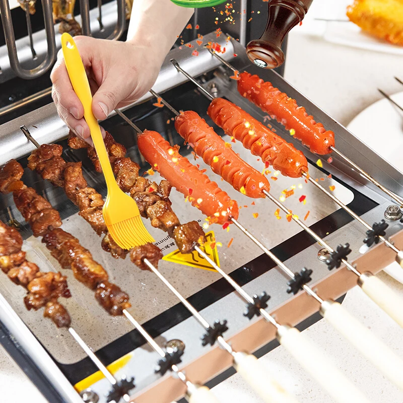 bbq grill machine electric grill smokeless automatic rotation rotisserie machine skewers machine rotisserie oven grill free global shipping