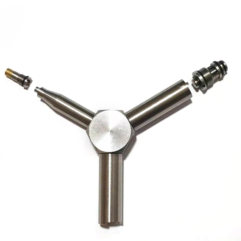 

Stainless Steel Large Flow Outlet Valve, Magazine Inlet Valve Accessories Nozzle Charging Key Fast Disassembly Assembly Tool