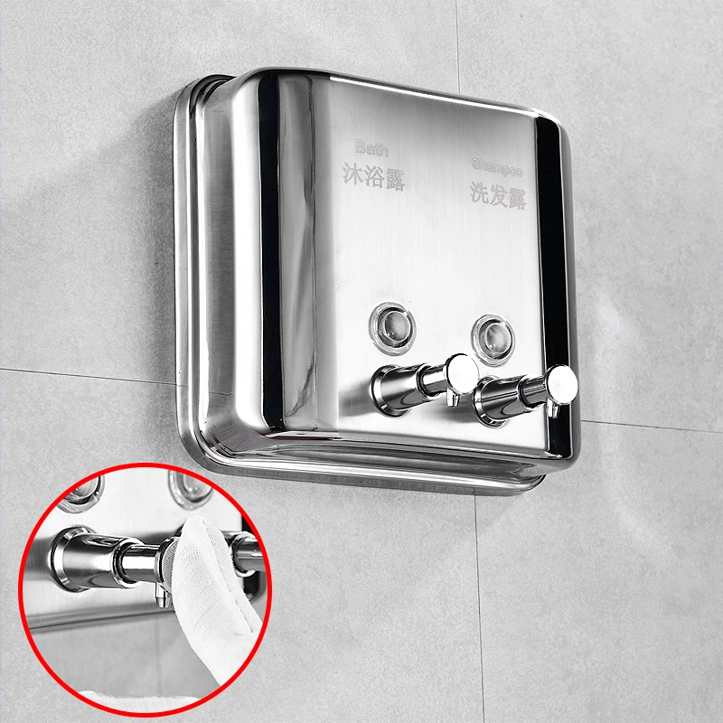 Настенный дозатор жидкого мыла из нержавеющей стали 1500 мл|Дозаторы мыла| |